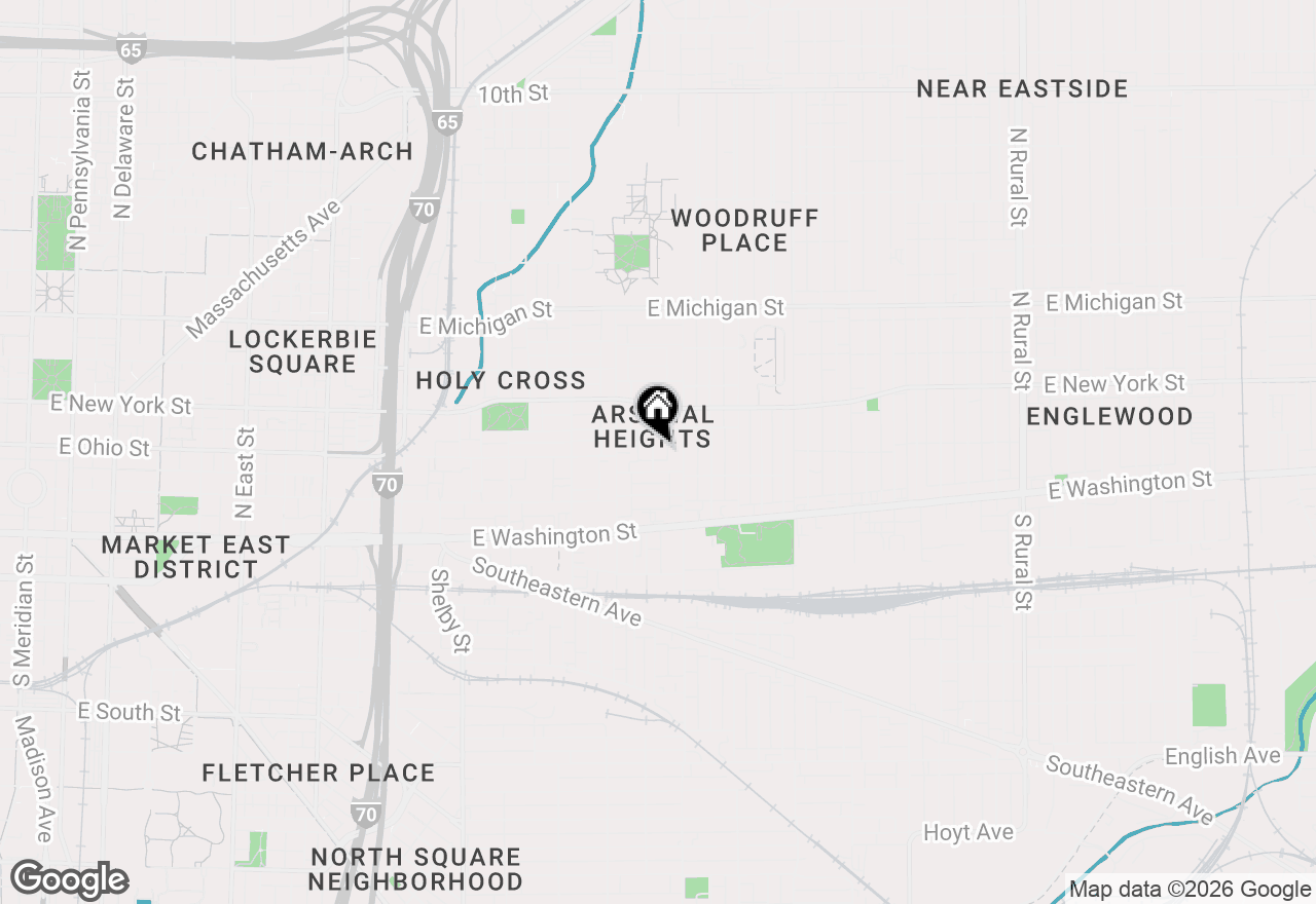 Map of 219 N Summit Street, Indianapolis, IN 46201