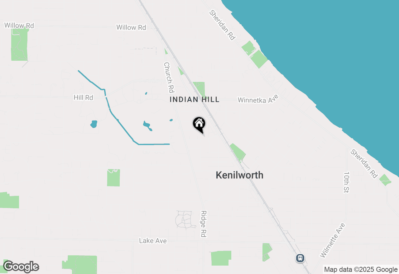 Map of 604 Brier Street, Kenilworth, IL 60043