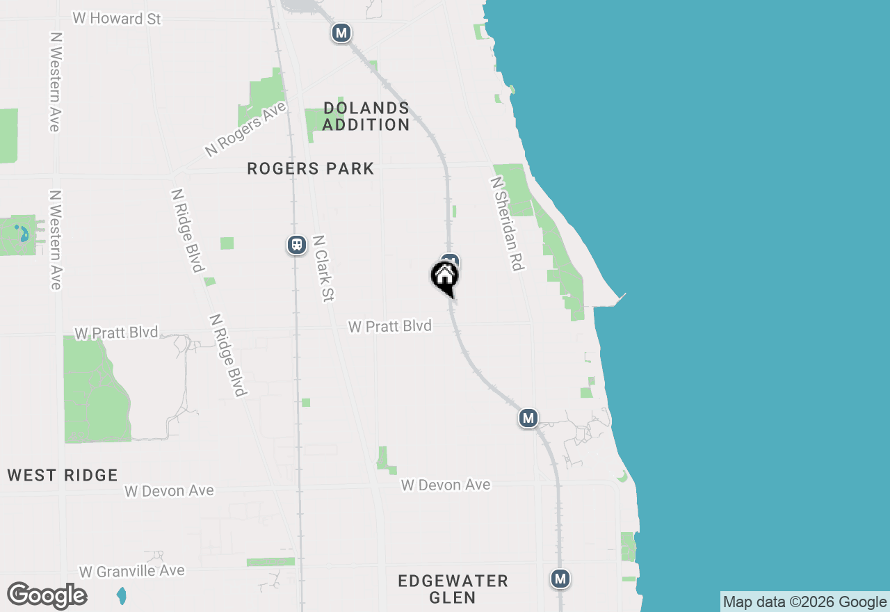 Map of 1411 W Farwell Avenue #E2, Chicago, IL 60626