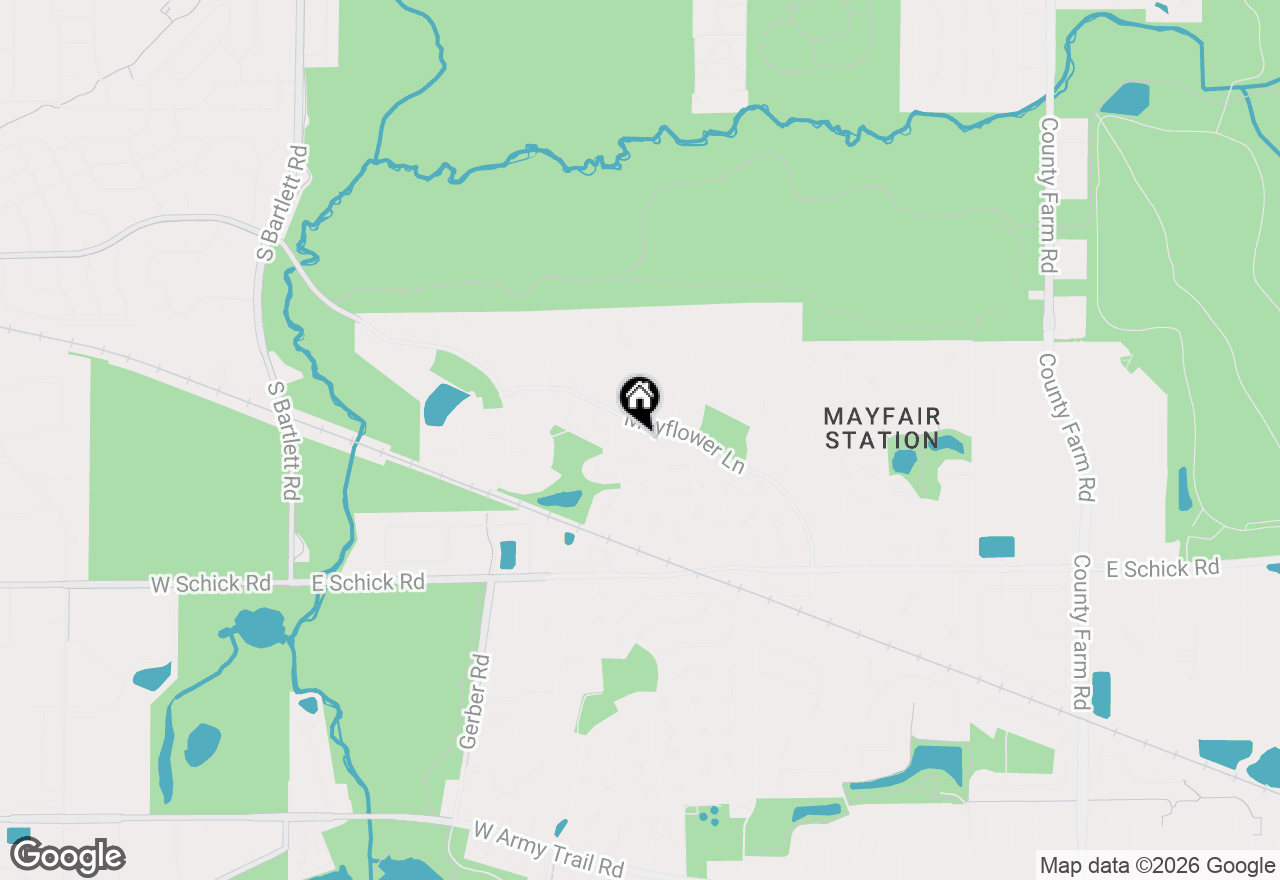 Map of 1398 Newcastle Court, Bartlett, IL 60103