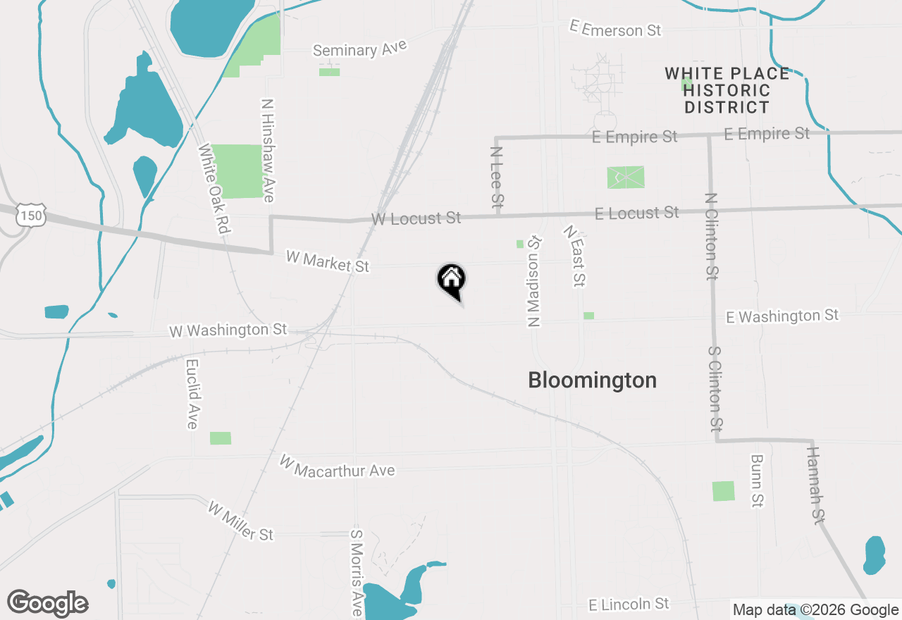 Map of 710 W Jefferson Street, Bloomington, IL 61701