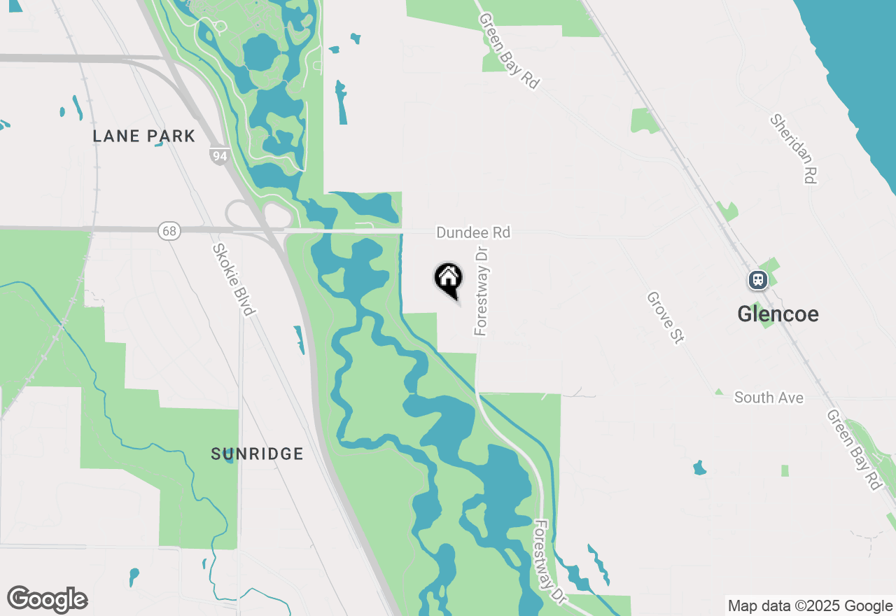 Map of 746 Woodridge Lane, Glencoe, IL 60022