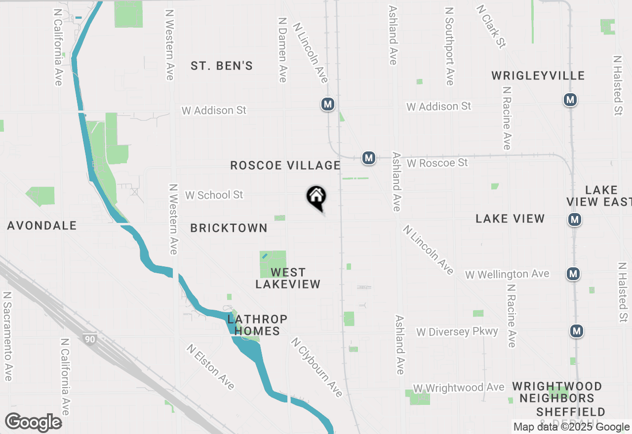 Map of 3201 N Wolcott Avenue #2B, Chicago, IL 60657