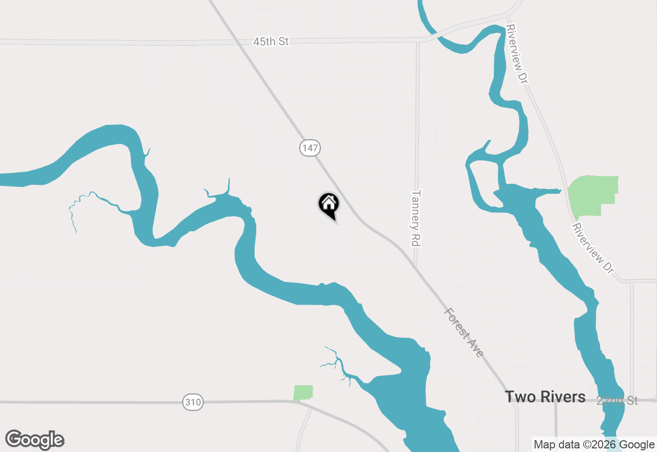 Map of 2734 33rd St, Two Rivers, WI 54241