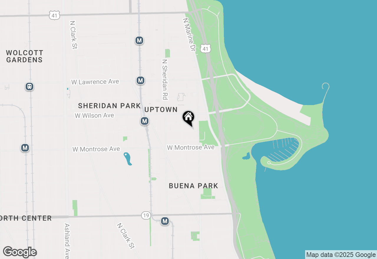 Map of 832 W Sunnyside Avenue #1S, Chicago, IL 60640