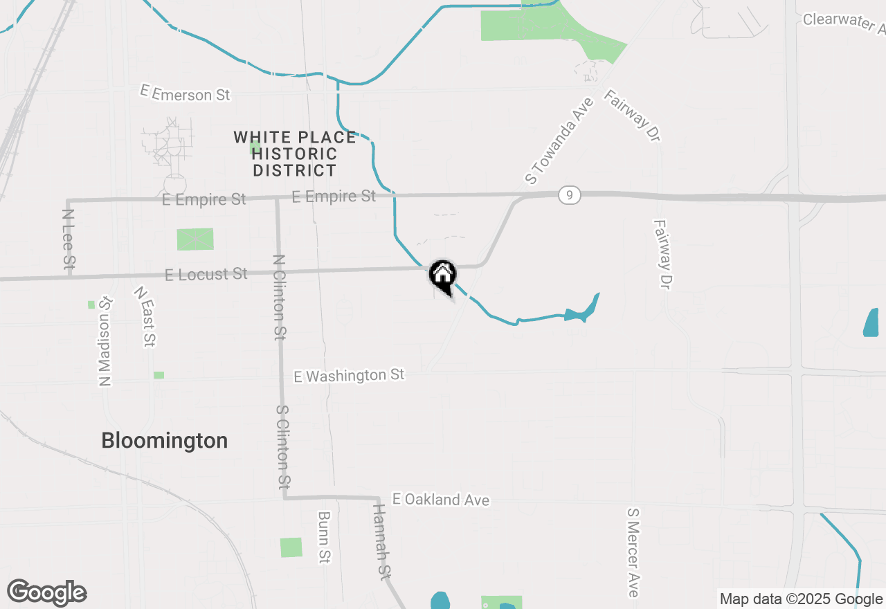 Map of 1210 Elmwood Road, Bloomington, IL 61701