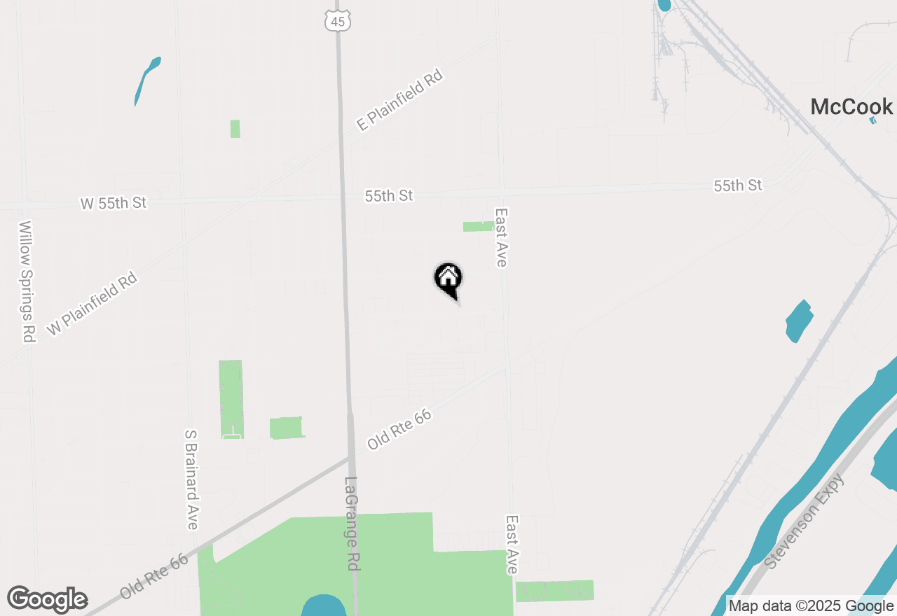 Map of 9738 W 58th Street, Countryside, IL 60525