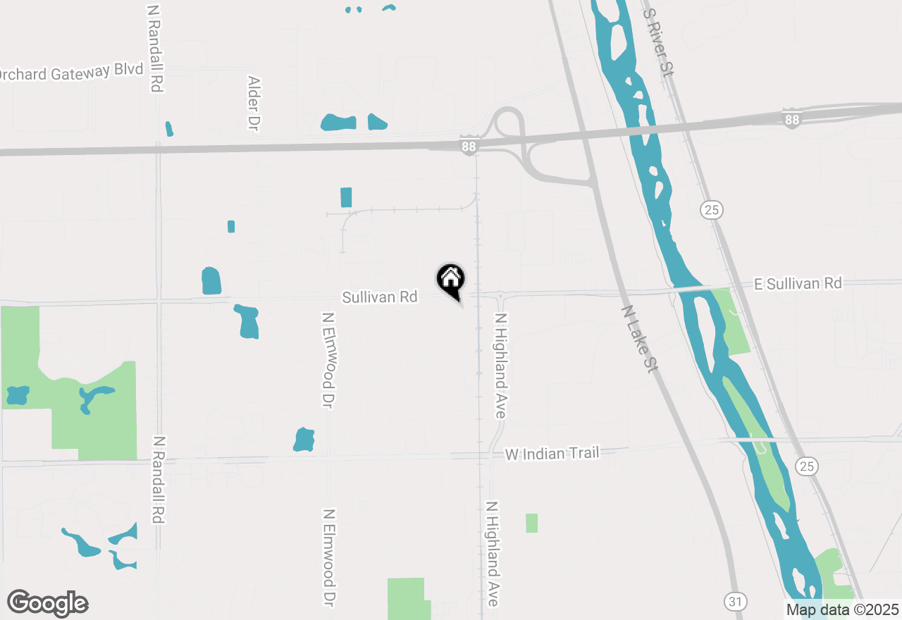 Map of 1440 Beau Ridge Drive, Aurora, IL 60506