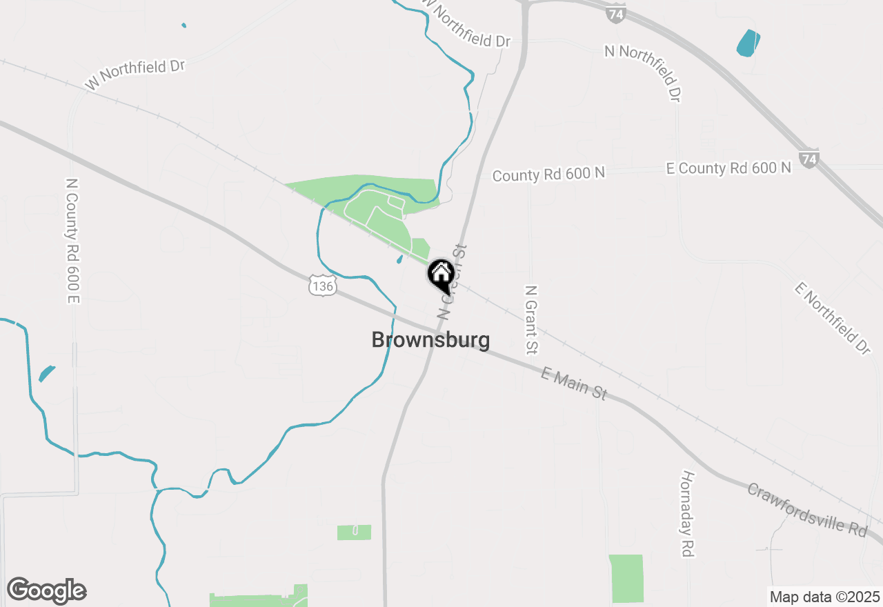 Map of 102 N Green Street, Brownsburg, IN 46112