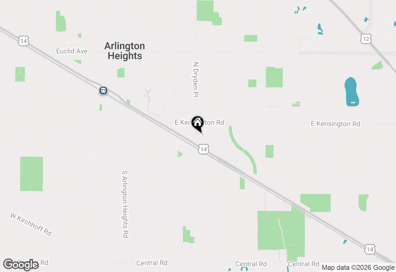 Map of 213 S Dryden Place, Arlington Heights, IL 60004