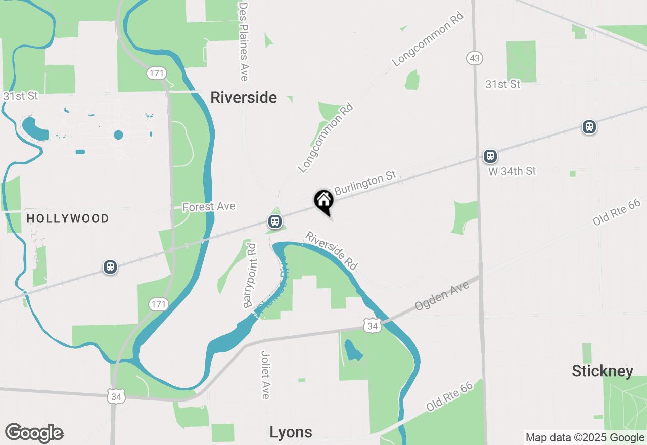 Map of 82 Lawton Road, Riverside, IL 60546