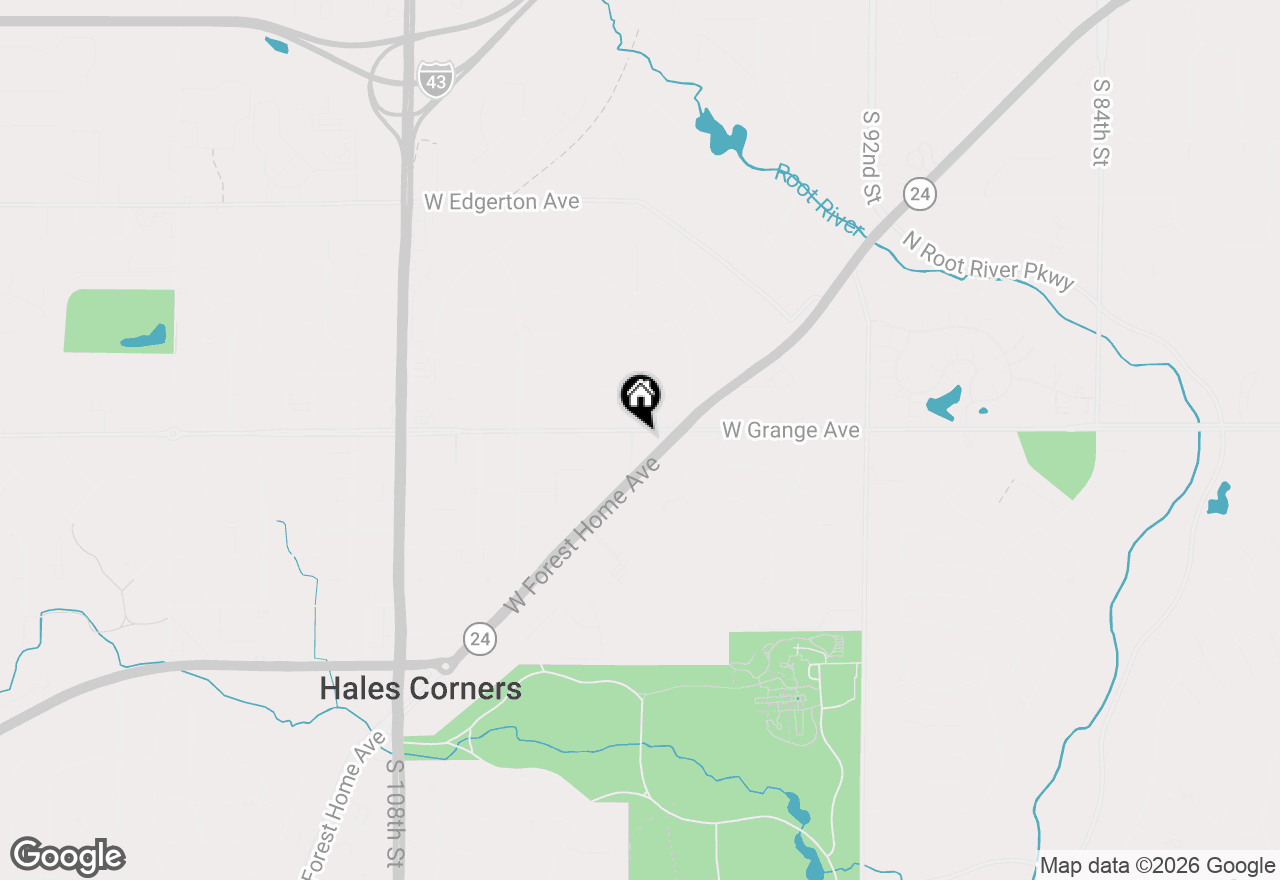 Map of 9999 W Grange Ave, Hales Corners, WI 53130