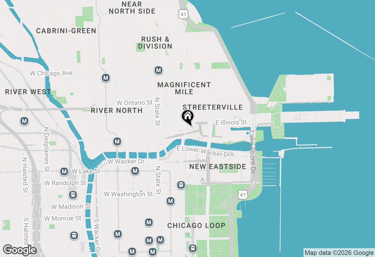 Map of 435 N Michigan Avenue #1008, Chicago, IL 60611