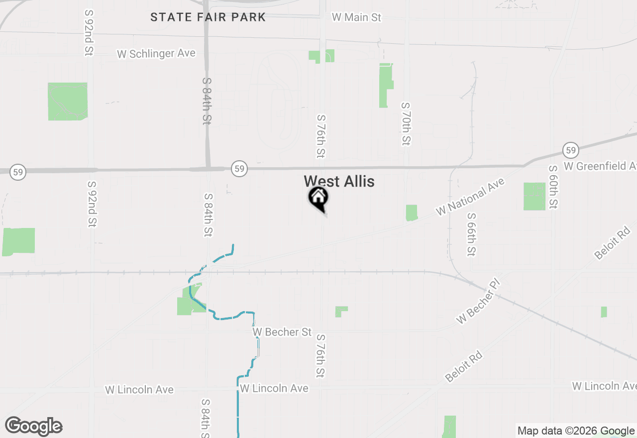 Map of 1569 S 76th St, West Allis, WI 53214