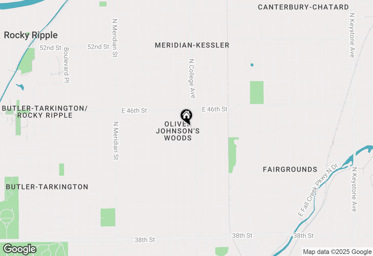 Map of 4455 Broadway Street, Indianapolis, IN 46205