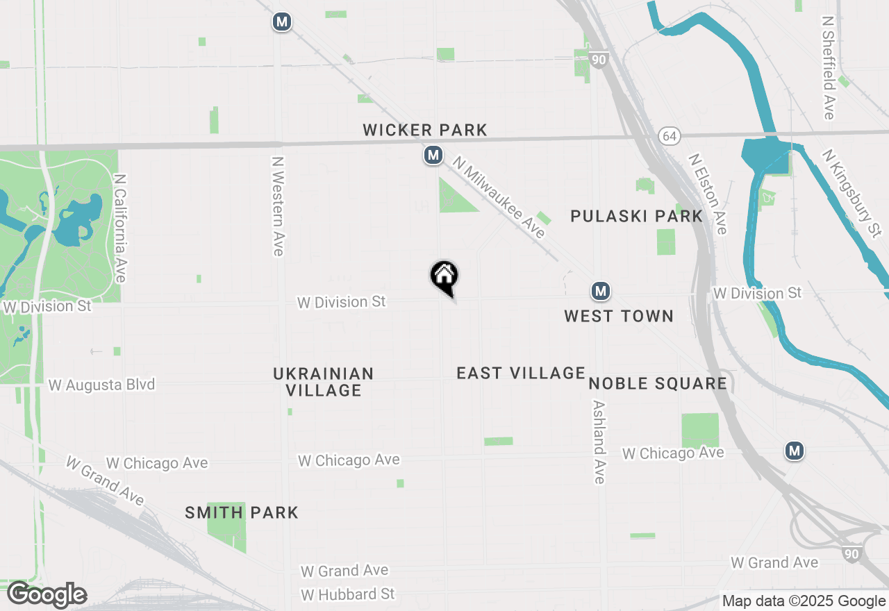 Map of 1151 N Damen Avenue #3A, Chicago, IL 60622