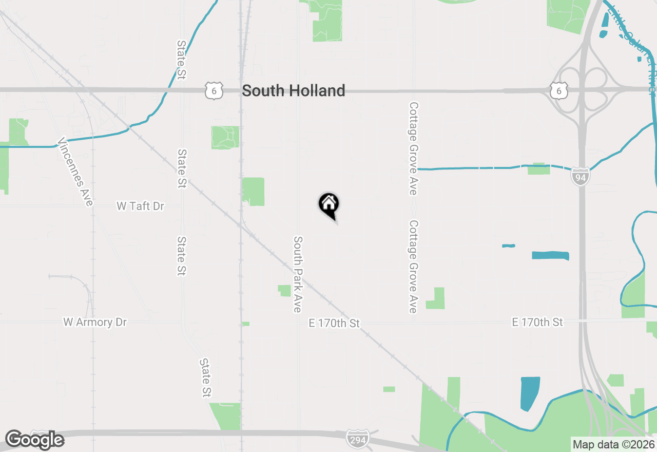 Map of 16644 Maple Street, South Holland, IL 60473