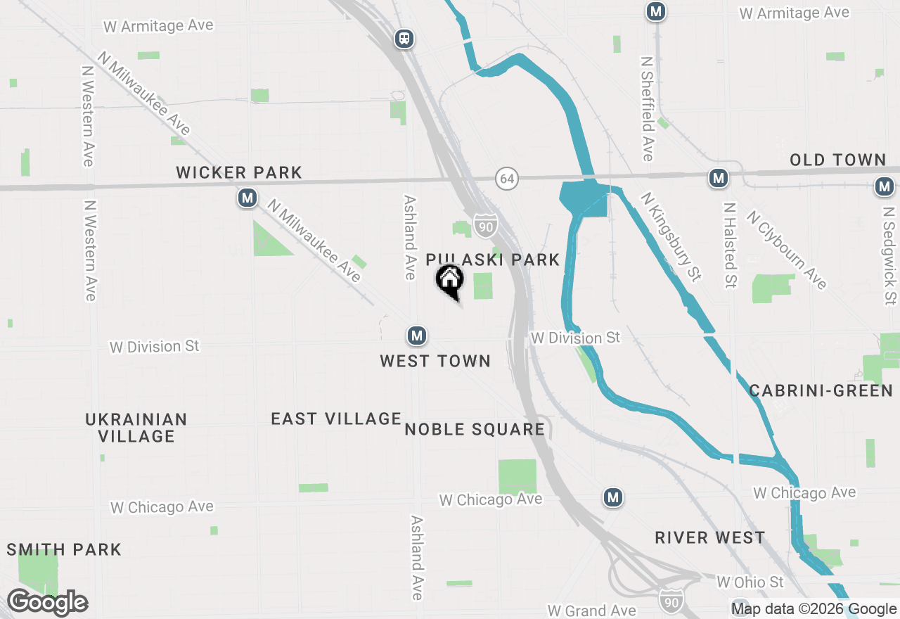Map of 1244 N Greenview Avenue #2, Chicago, IL 60642