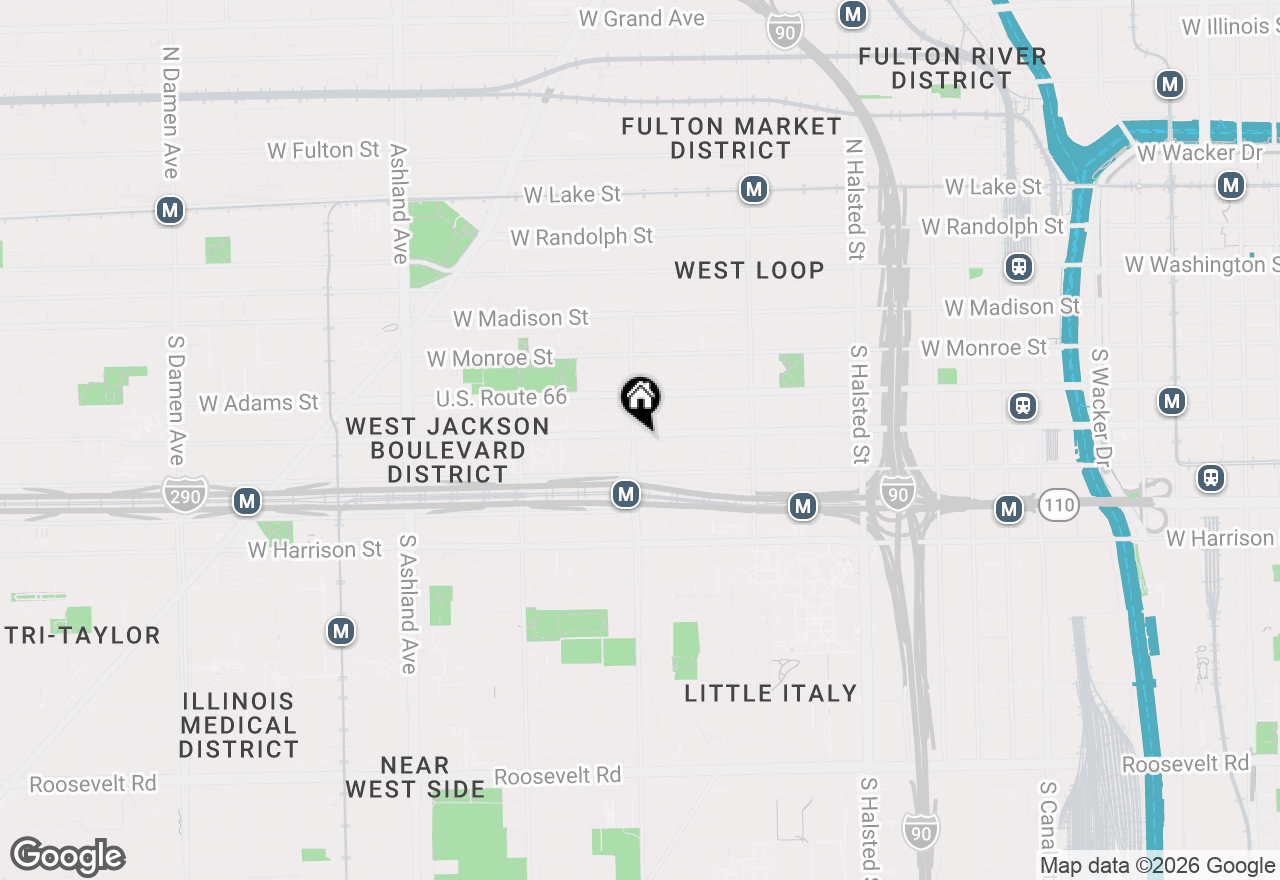 Map of 305 S Racine Avenue #2A, Chicago, IL 60607
