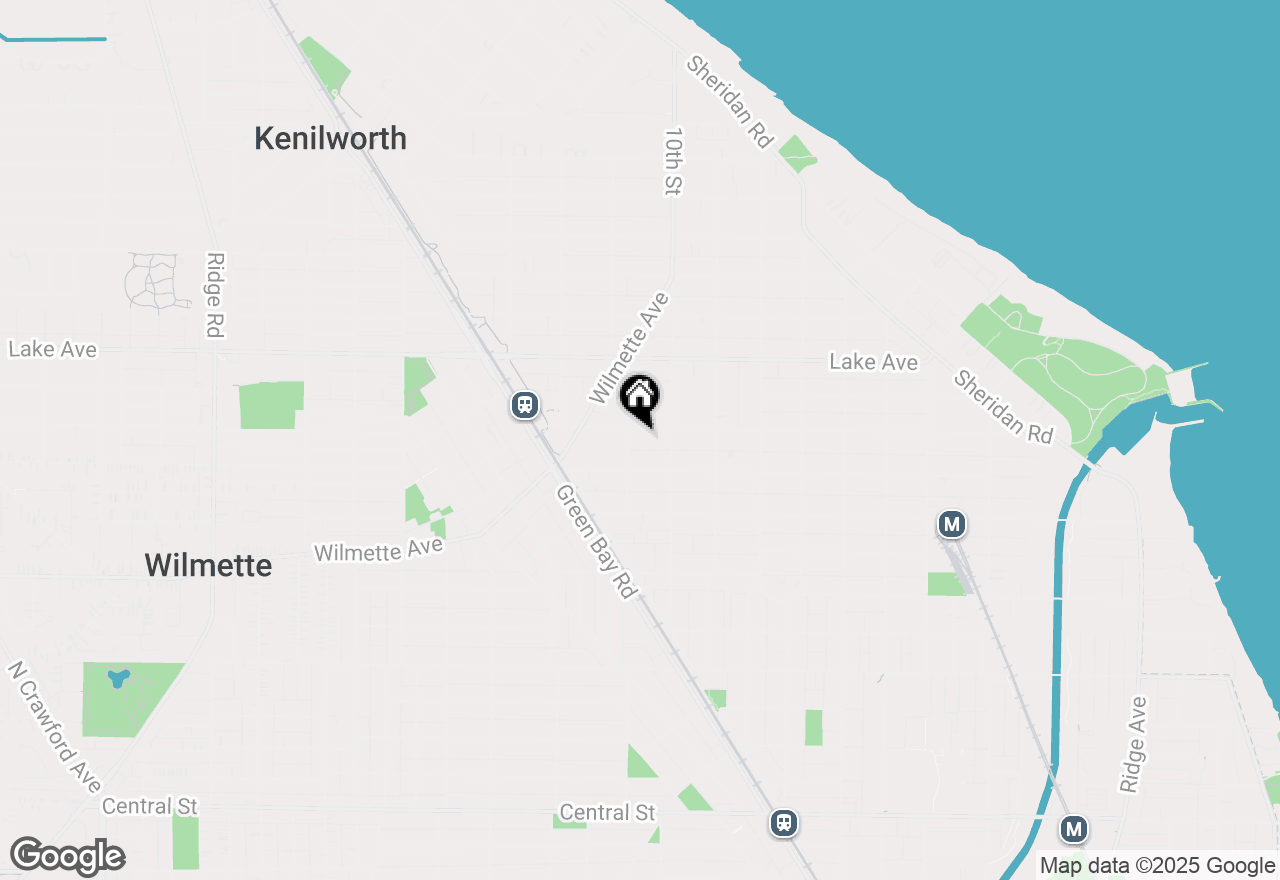 Map of 1025 Central Avenue, Wilmette, IL 60091