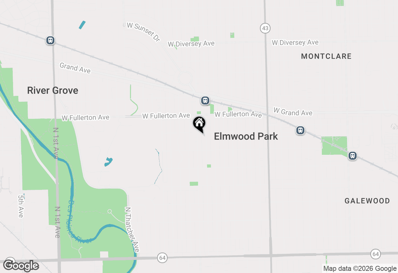 Map of 2239 N 76th Avenue, Elmwood Park, IL 60707