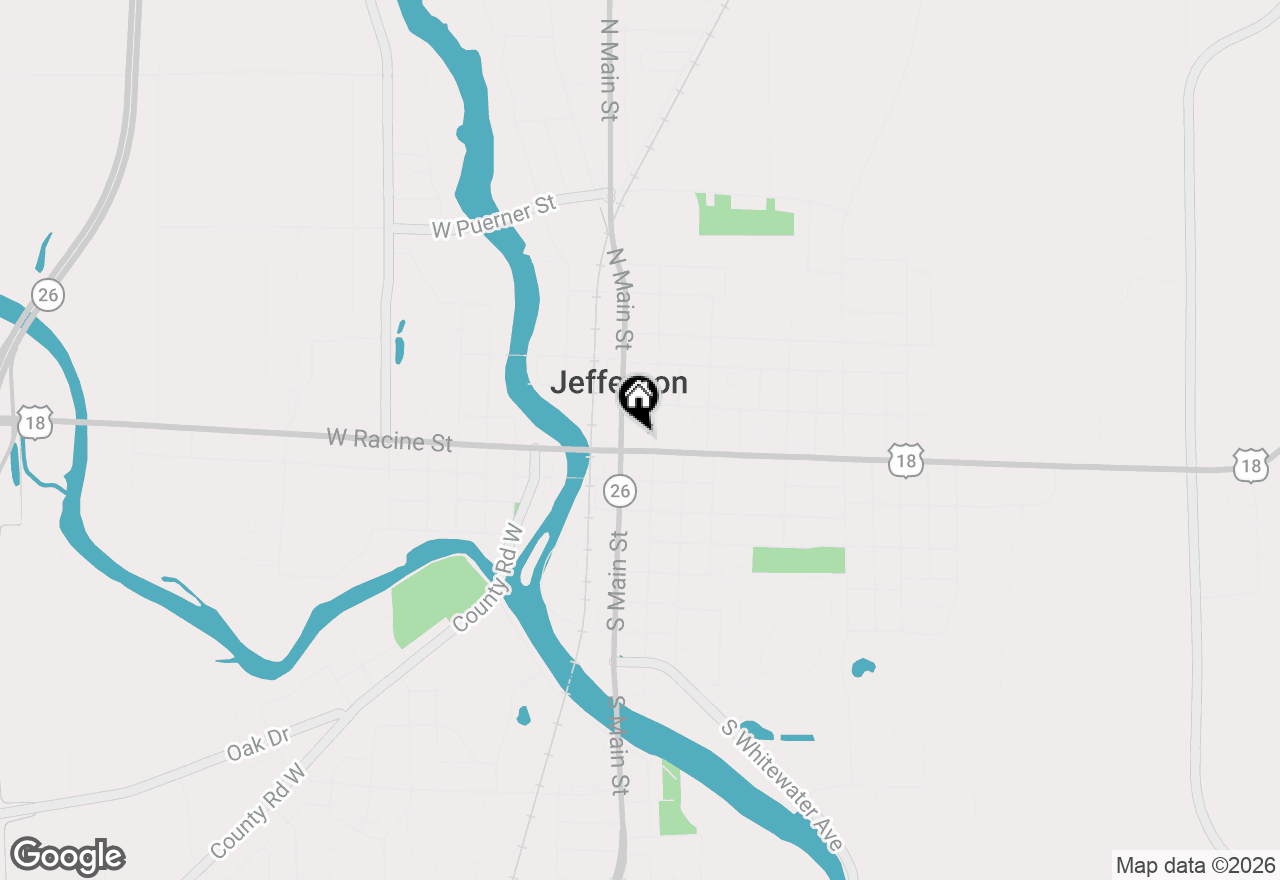 Map of 119 E Racine St, Jefferson, WI 53549