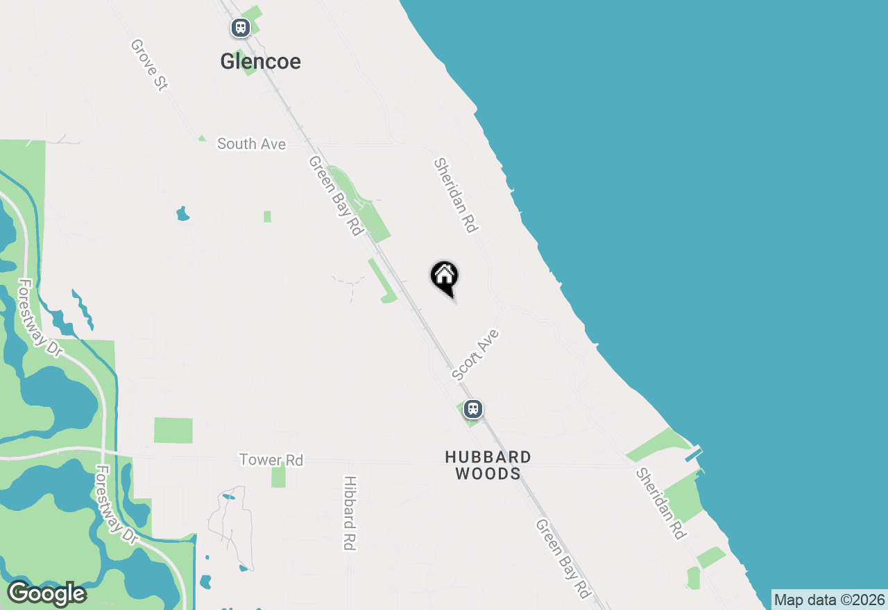 Map of 250 Woodlawn Avenue, Winnetka, IL 60093