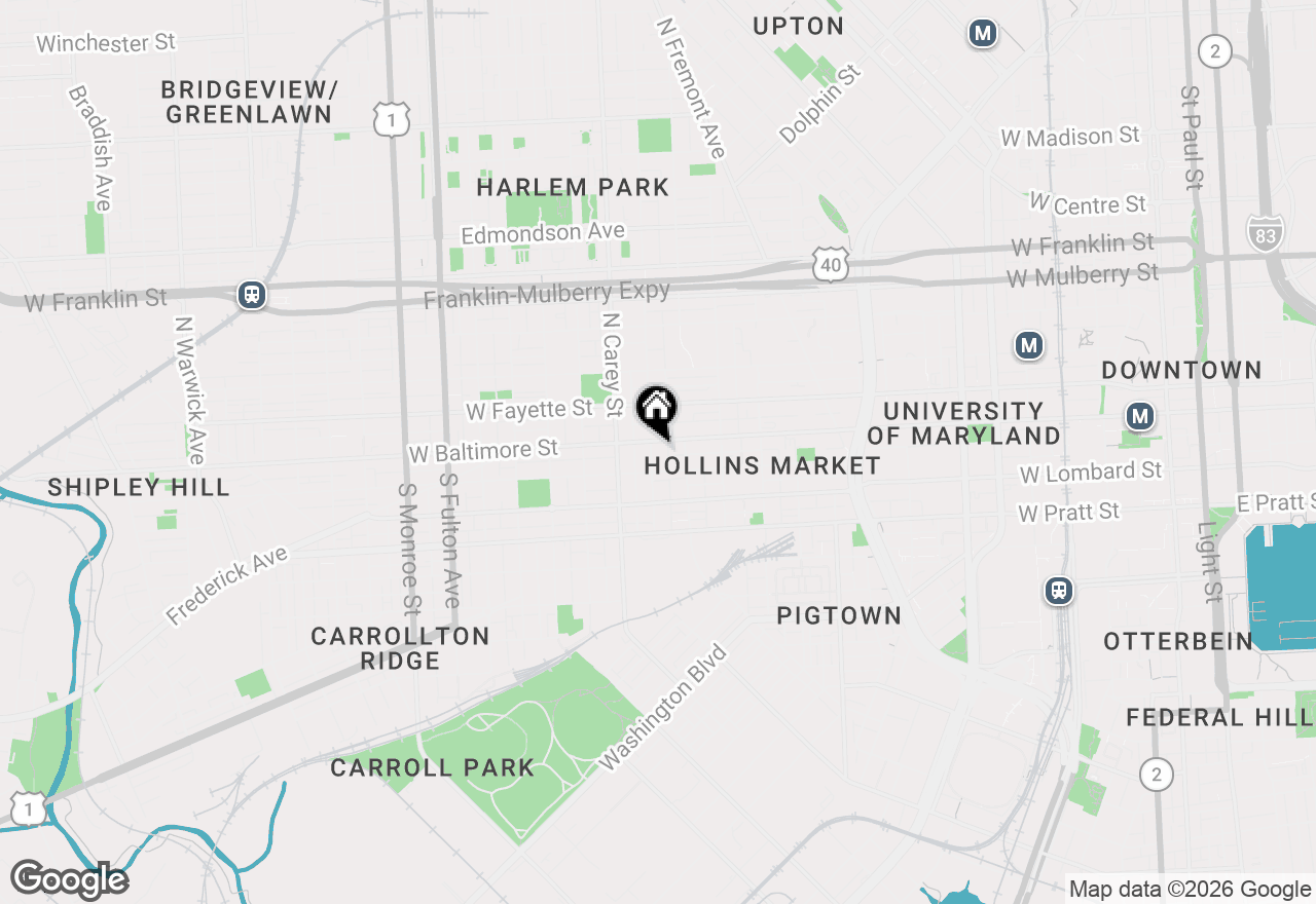 Map of 7 S Carrollton Avenue, Baltimore, MD 21223