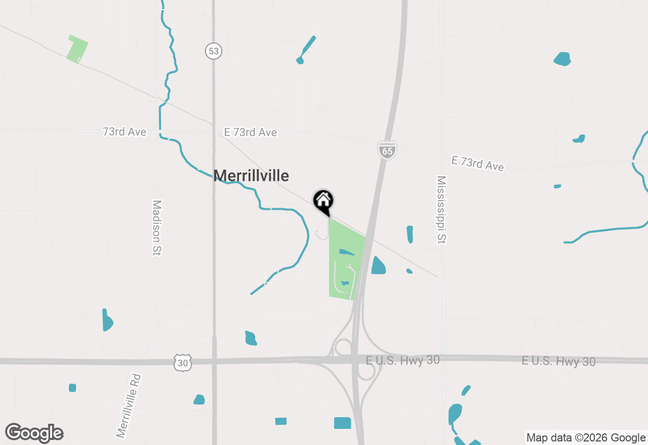 Map of 75 Indian Trail, Merrillville, IN 46410