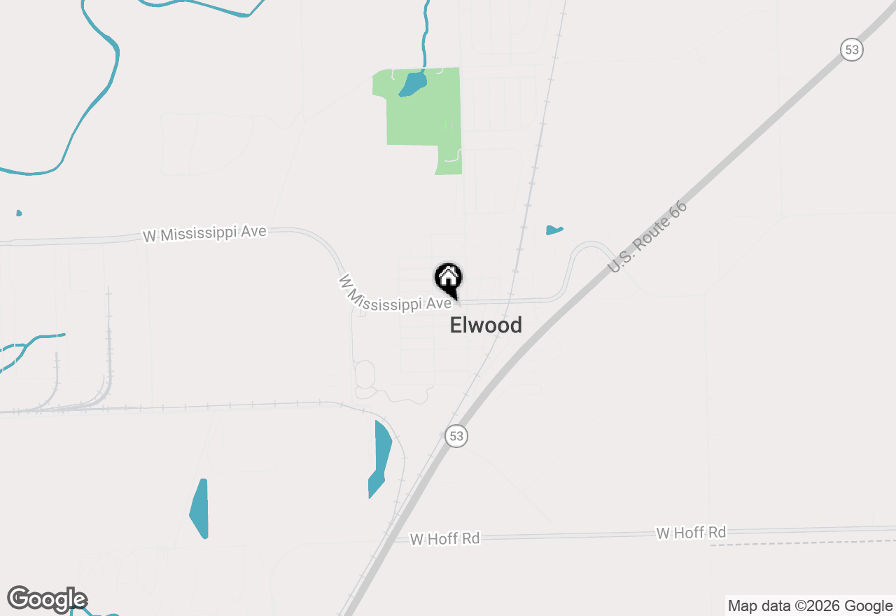 Map of 110 W Mississippi Avenue, Elwood, IL 60421