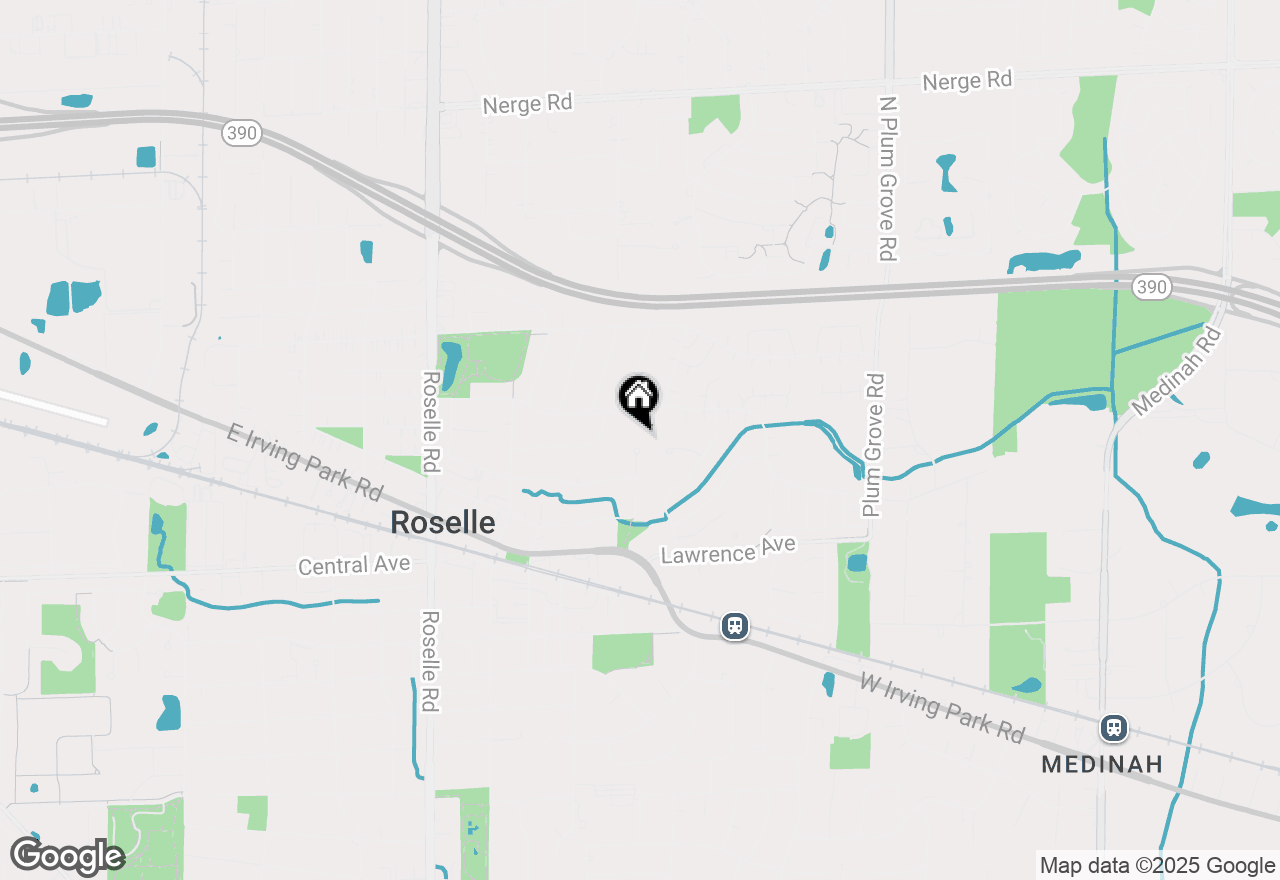 Map of 295 Park Lane, Roselle, IL 60172