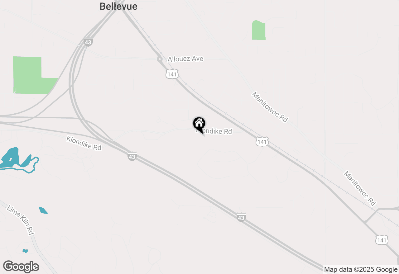 Map of 2760 Klondike Rd, Bellevue, WI 54311