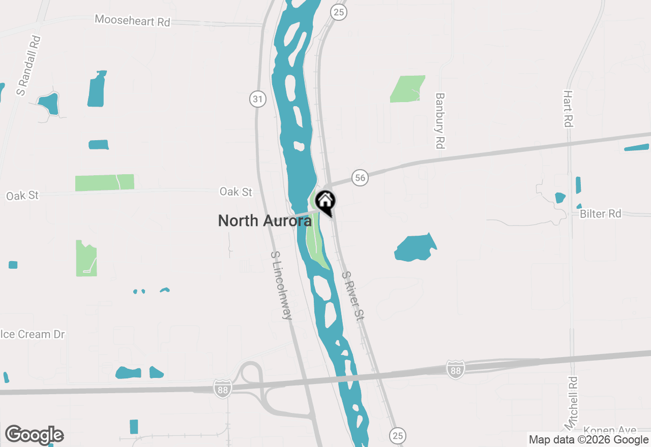 Map of 10 S Grant Street, North Aurora, IL 60542