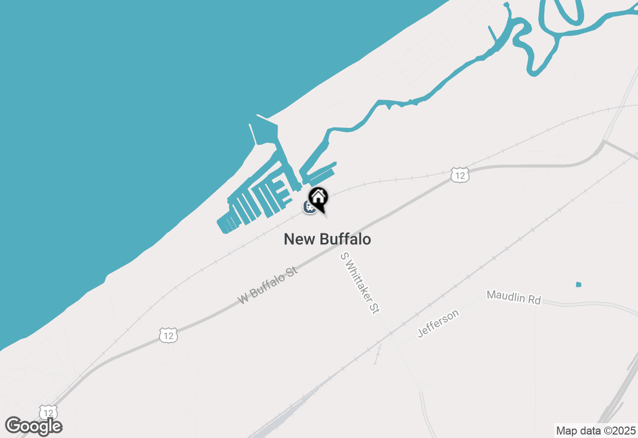 Map of 128 N Whittaker Street, New Buffalo, MI 49117