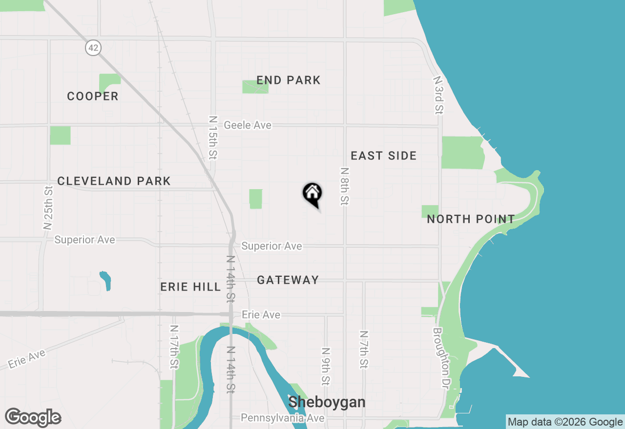 Map of 1631 N 10th St, Sheboygan, WI 53081