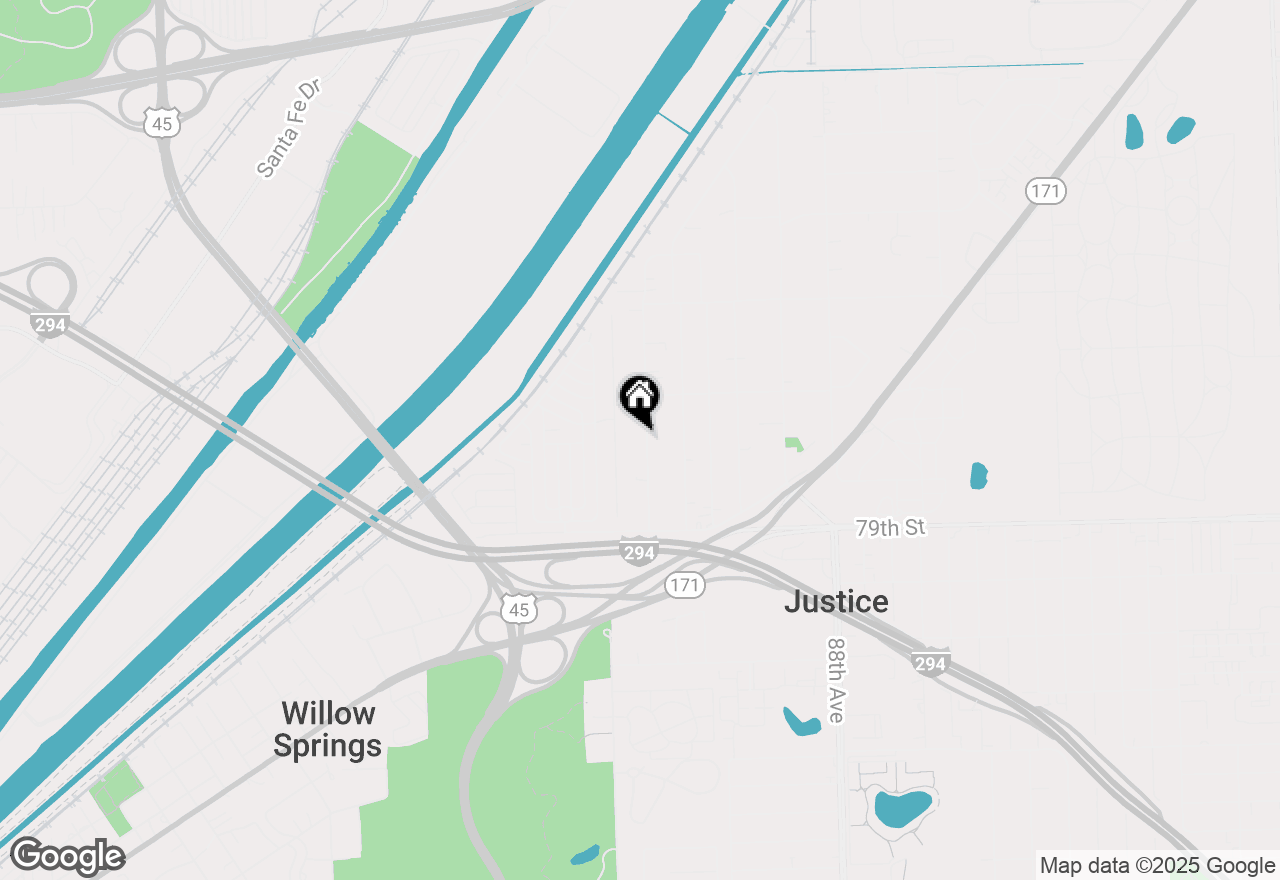 Map of 7706 Garden Lane, Justice, IL 60458