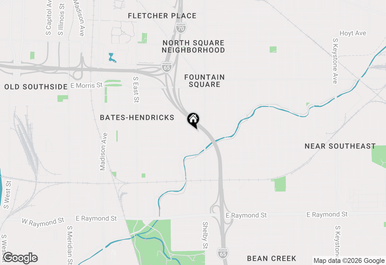 Map of 1546 Barth Avenue, Indianapolis, IN 46203