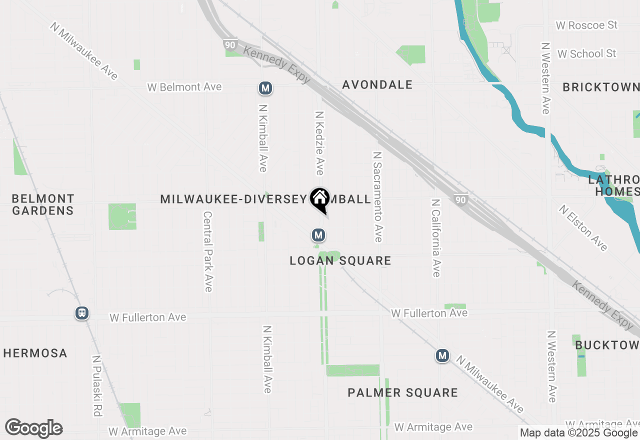 Map of 2716 N Kedzie Avenue #2, Chicago, IL 60647