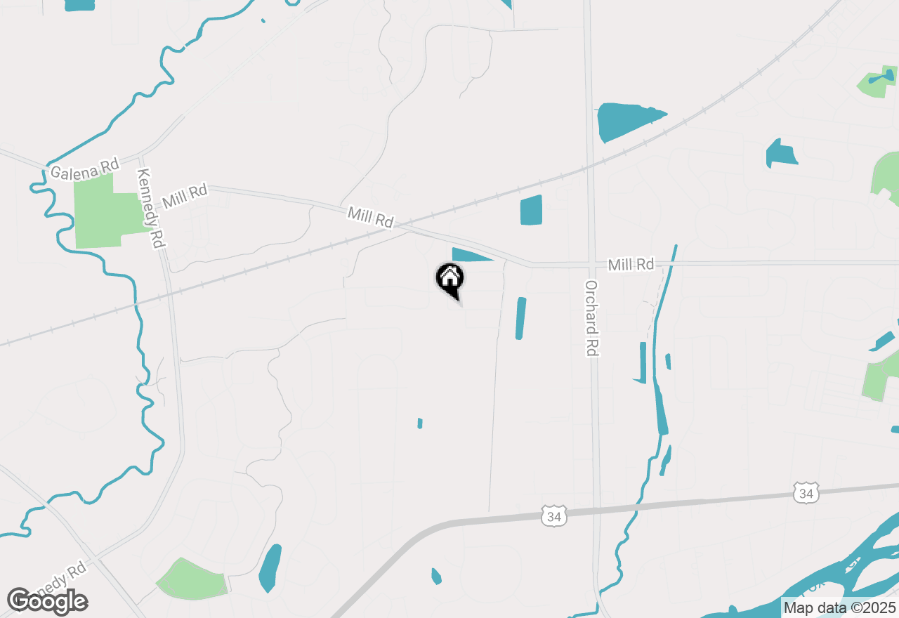 Map of 103 W Pine Ridge Dr, Oswego, IL 60543