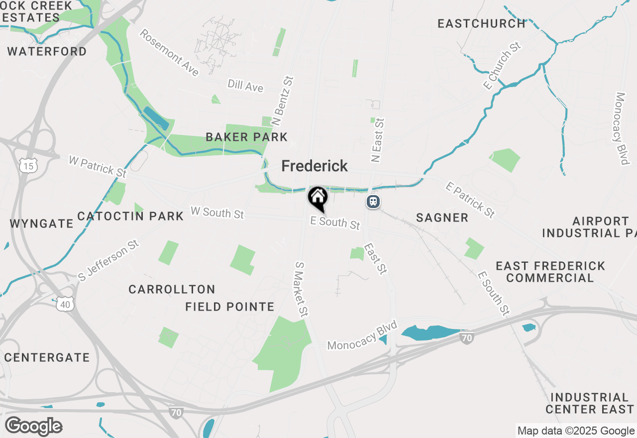 Map of 19 E South Street, Frederick, MD 21701