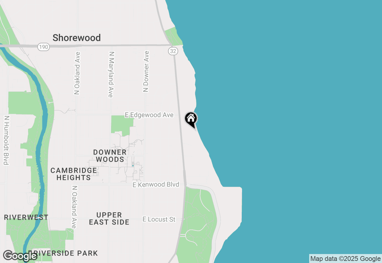 Map of 3432 N Lake Dr, Milwaukee, WI 53211