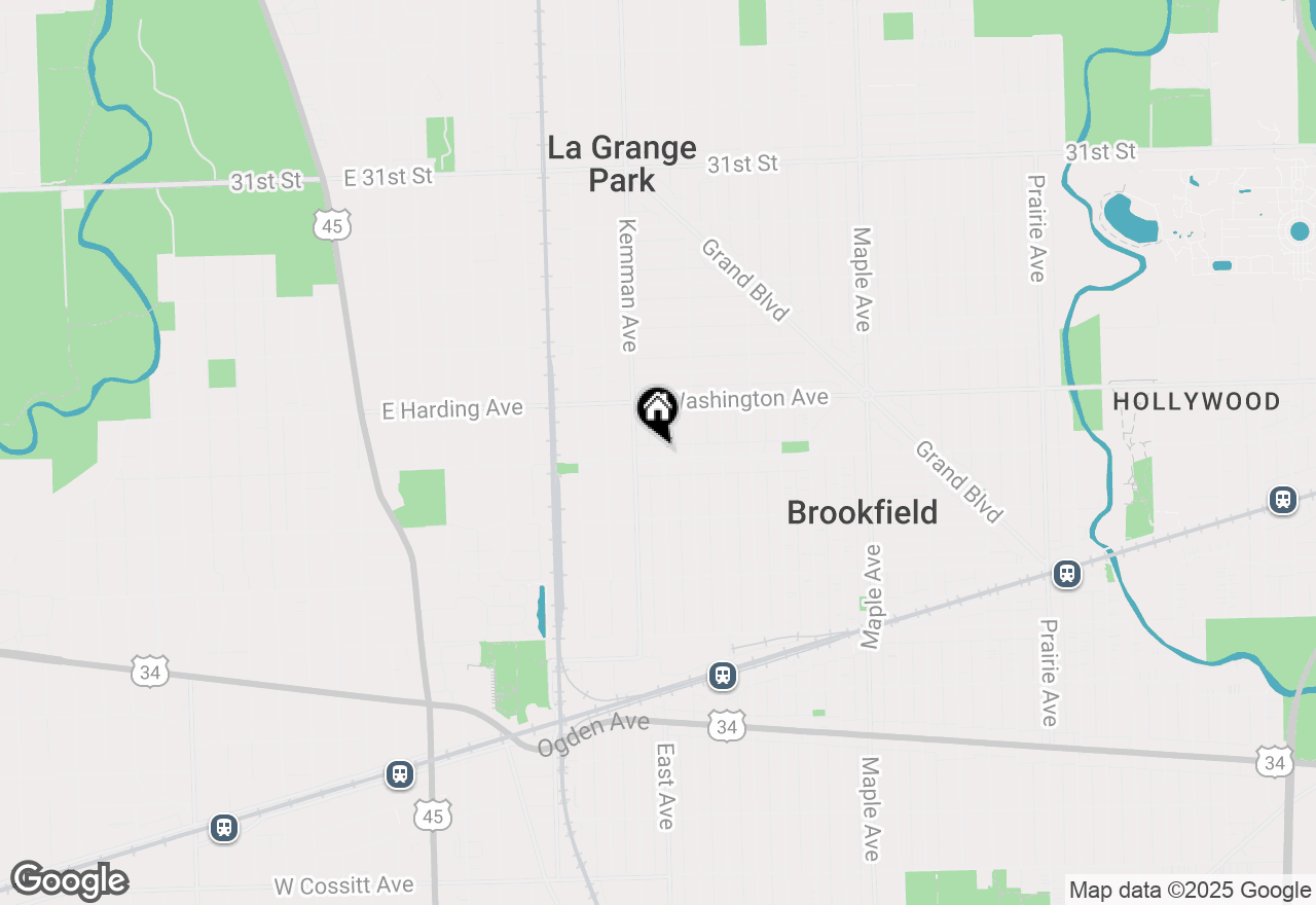 Map of 9528 Lincoln Avenue, Brookfield, IL 60513
