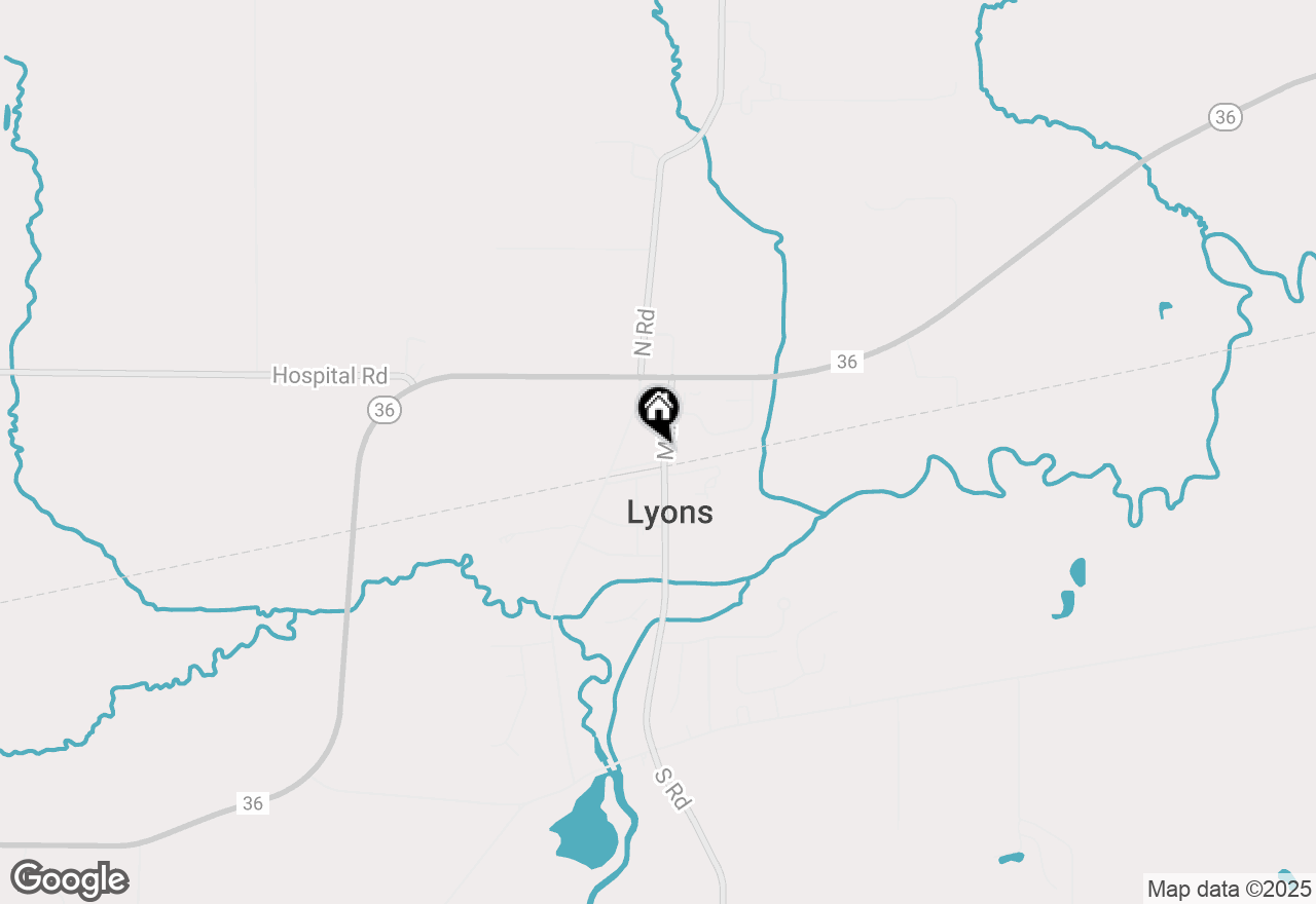 Map of 6054 N Railroad St, Lyons, WI 53148