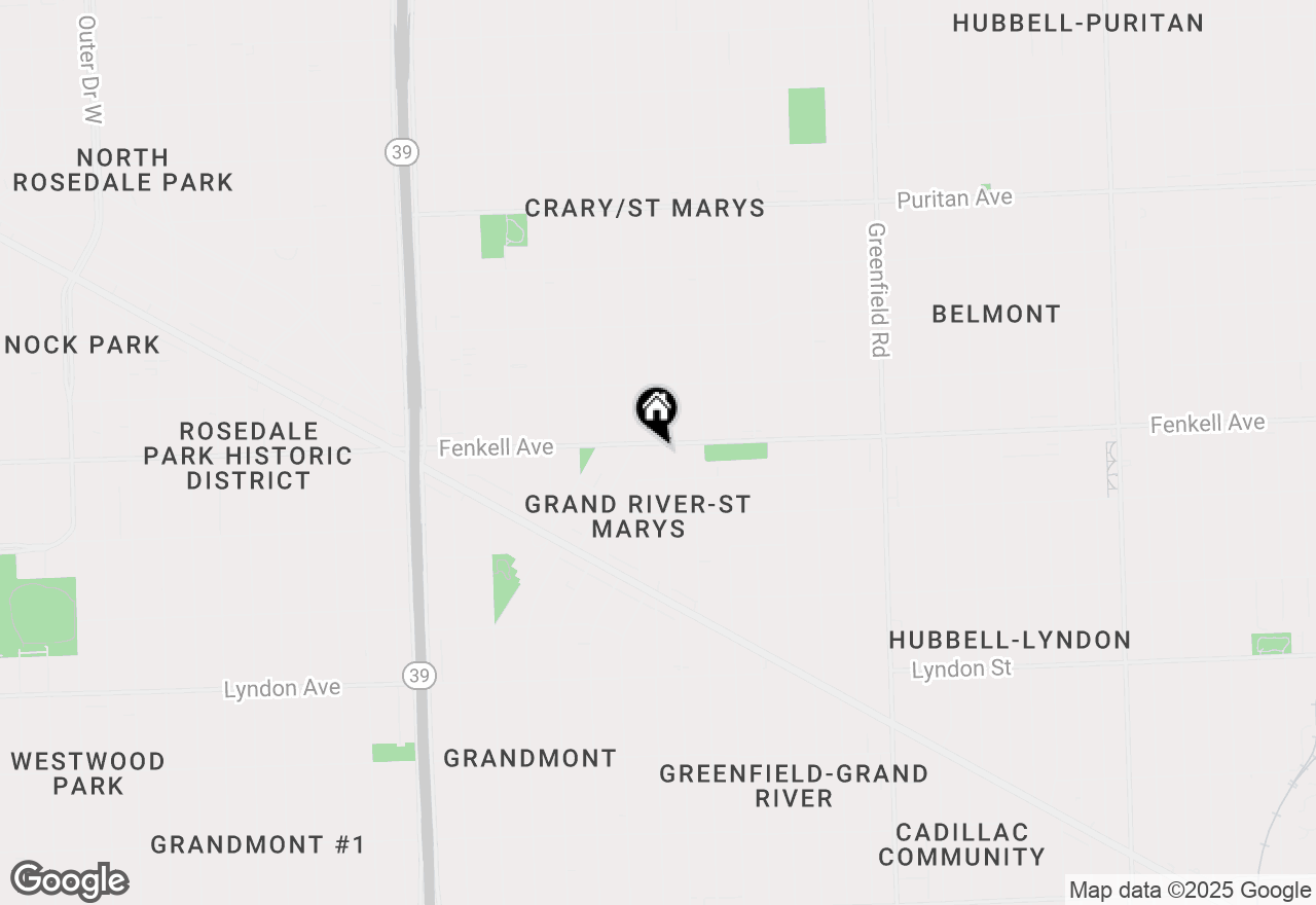 Map of 15253 Mettetal Street, Detroit, MI 48227