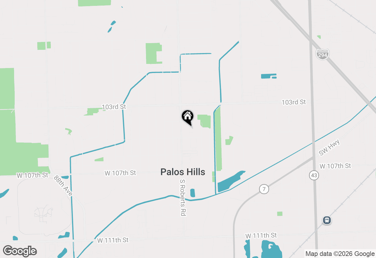 Map of 10404 Sheffield Drive, Palos Hills, IL 60465