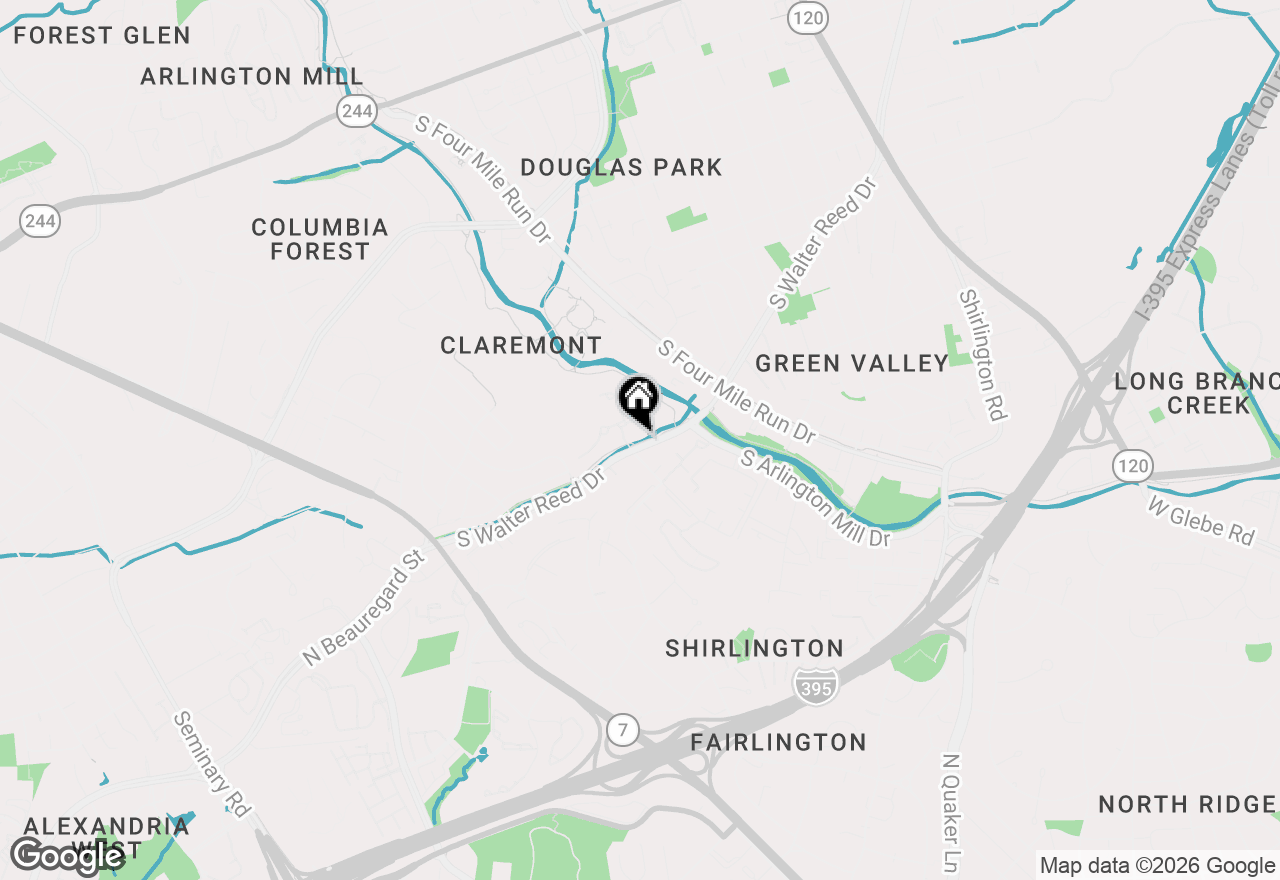 Map of 2424 S Walter Reed Drive #2, Arlington, VA 22206
