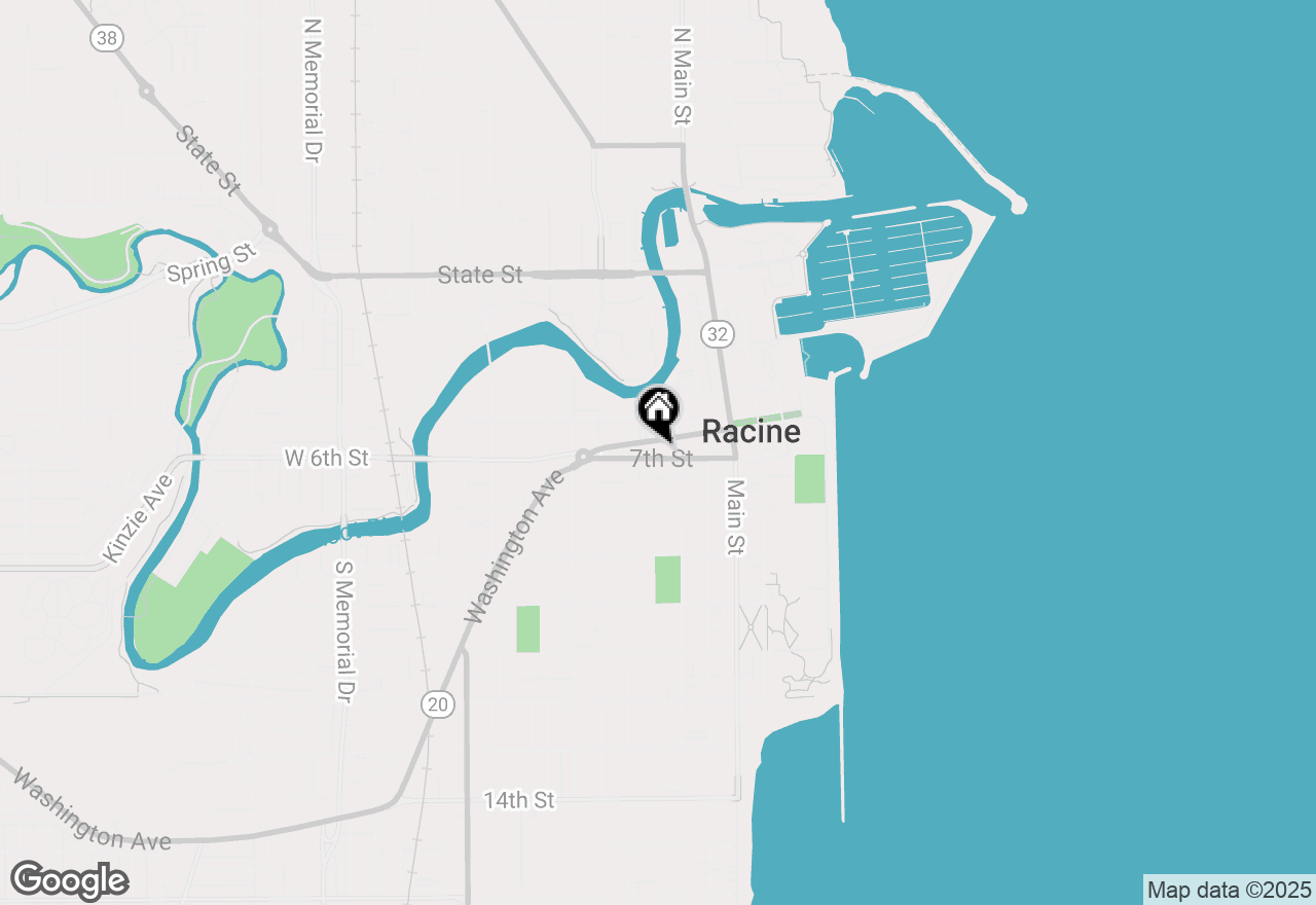 Map of 420 7th St, Racine, WI 53403