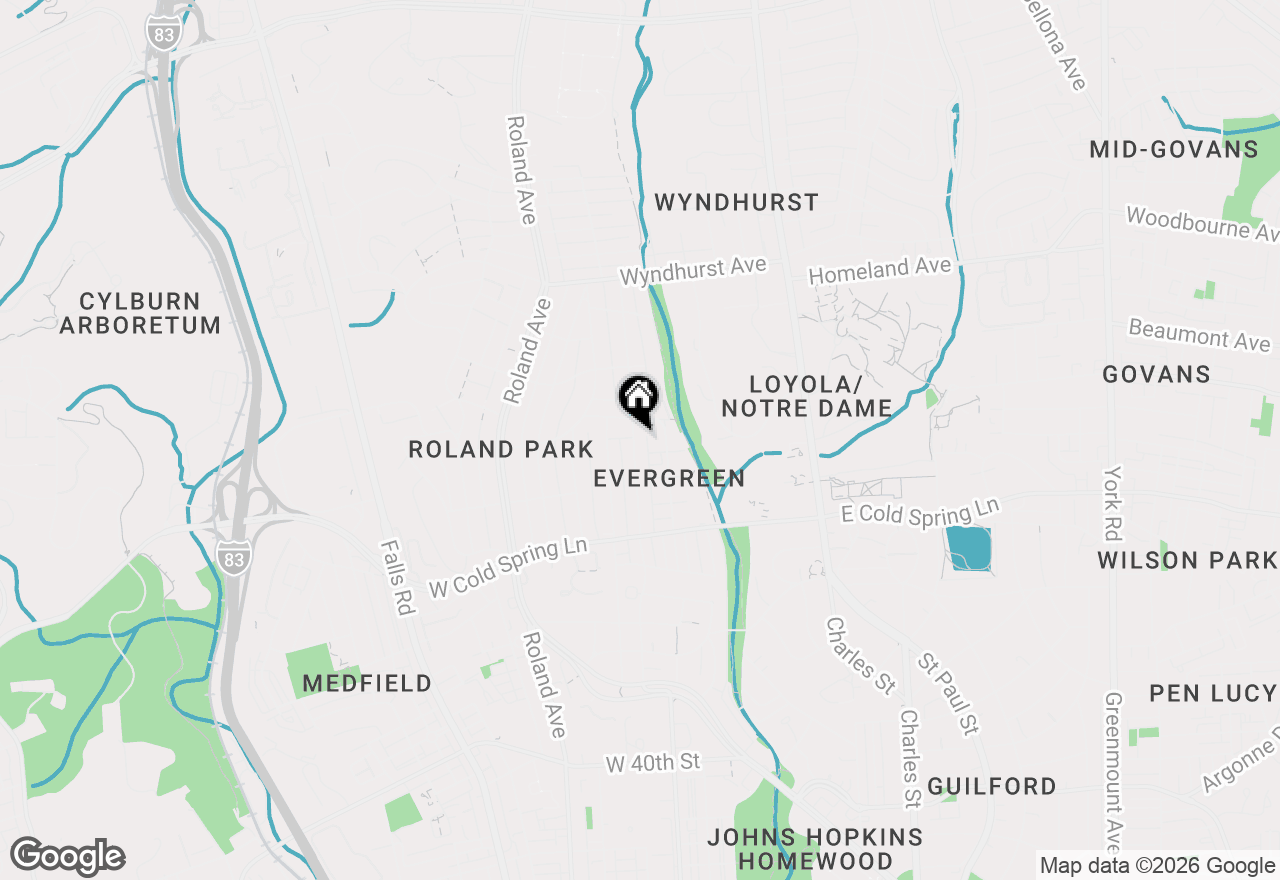 Map of 4629 Keswick Road, Baltimore, MD 21210