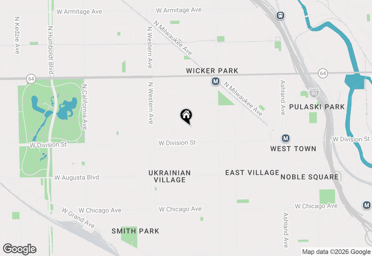 Map of 2157 W Potomac Avenue #1, Chicago, IL 60622