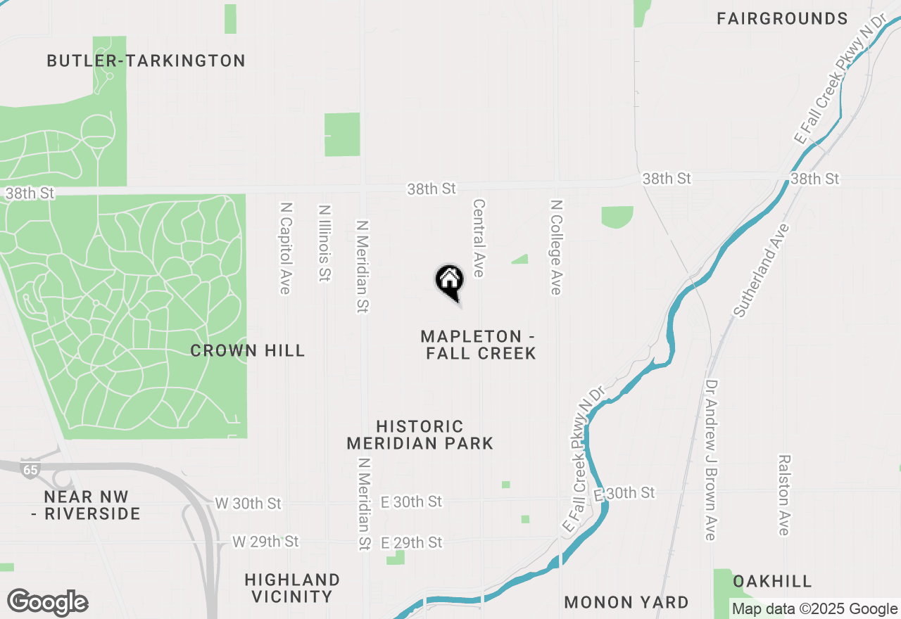 Map of 3447 Washington Boulevard, Indianapolis, IN 46205